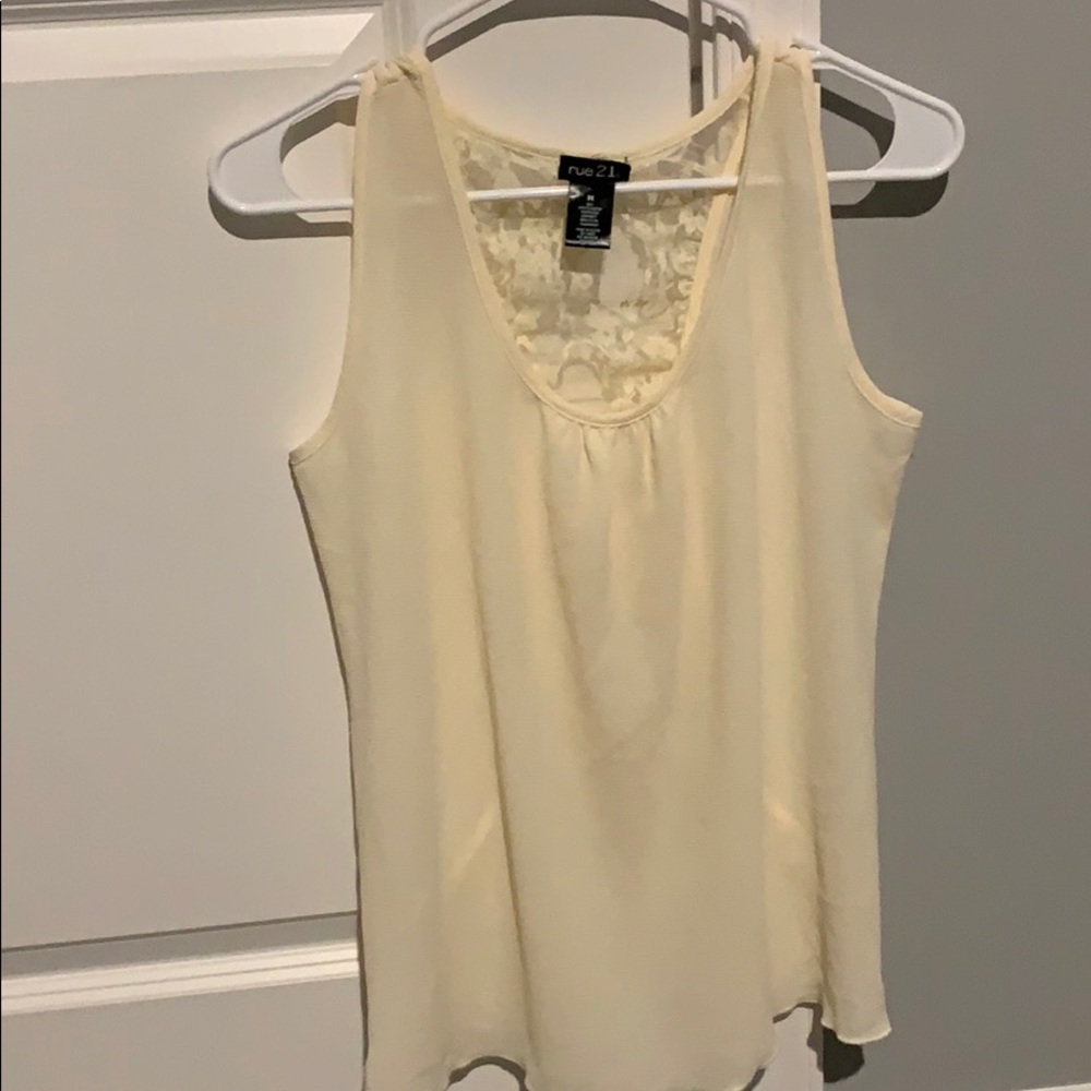 Cream tank top.